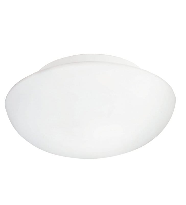 Biały szklany plafon łazienkowy Ella 350