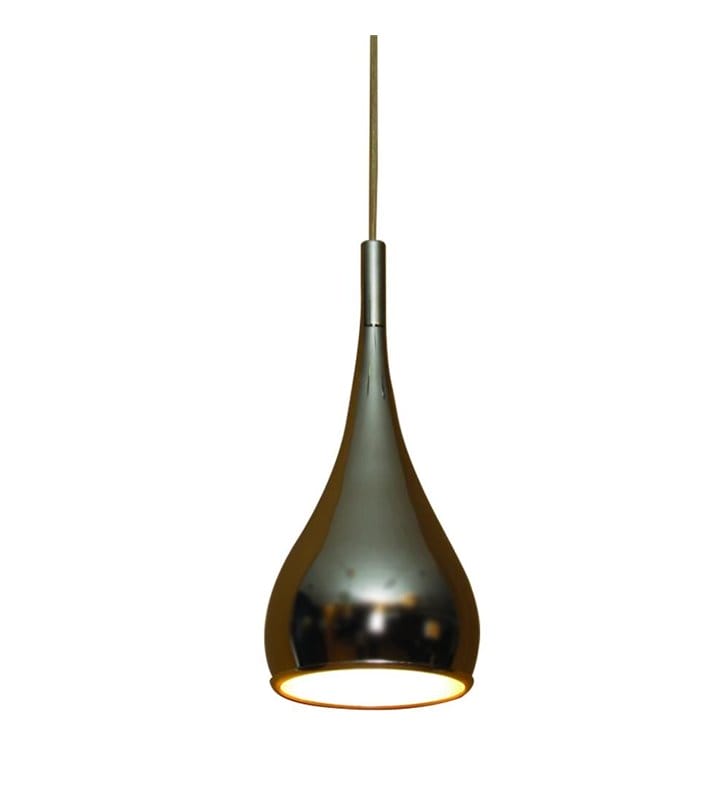Lampa wisząca Spell Chrom metalowa pojedyncza w kształcie kropli