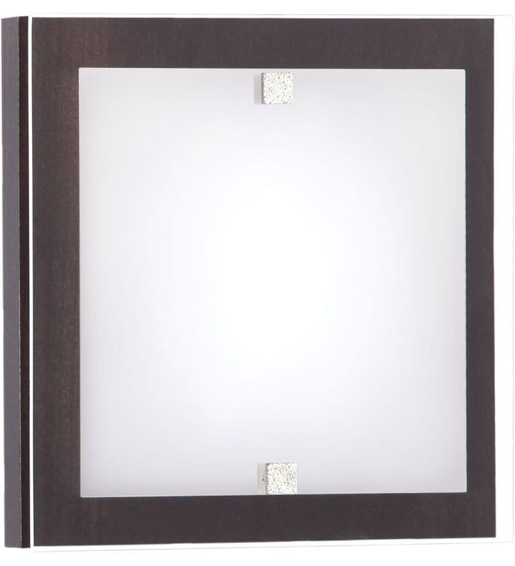 Plafon Kyoto Wenge 20cm mały drewniany kwadratowy - DOSTĘPNY OD RĘKI