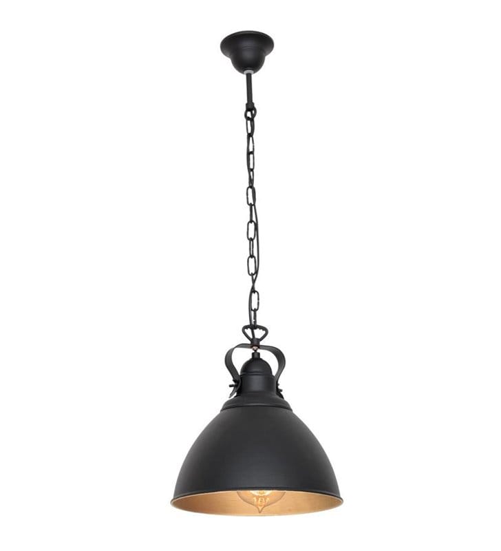 Lampa wisząca Piko III czarna metalowa w stylu industrialnym loftowym - DOSTĘPNA OD RĘKI
