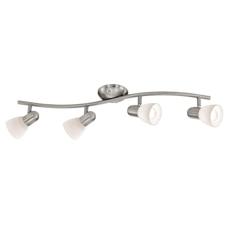 Lampa sufitowa Dakar1 listwa z 4 kloszami ze szkła nikiel 88474 Eglo