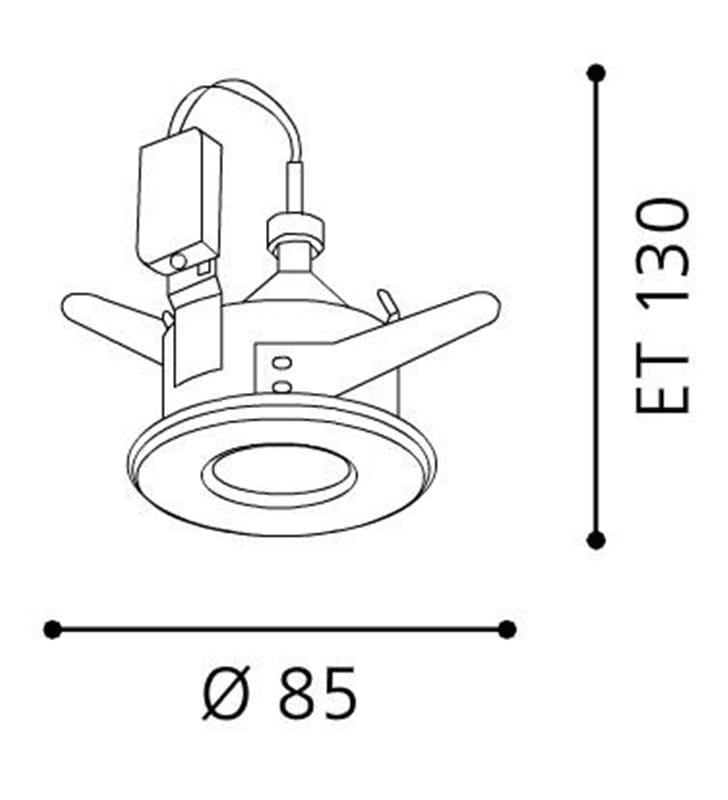 Oprawa punktowa do łazienki nikiel Igoa IP44 3 szt. w komplecie