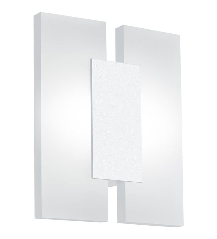 Biały kinkiet do salonu Metrass2 LED nowoczesny geometryczny 96042 Eglo- OD RĘKI