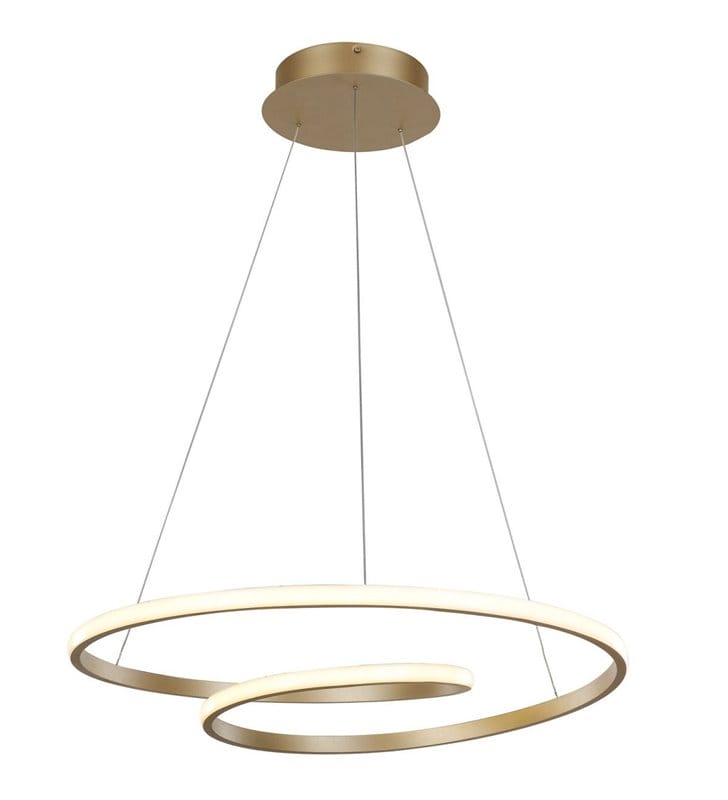 Nowoczesna złota lampa wisząca Capita LED klosz spirala do salonu kuchni jadalni sypialni