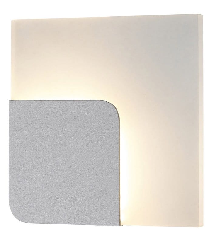 Nowoczesny kwadratowy kinkiet Lorelei LED biały