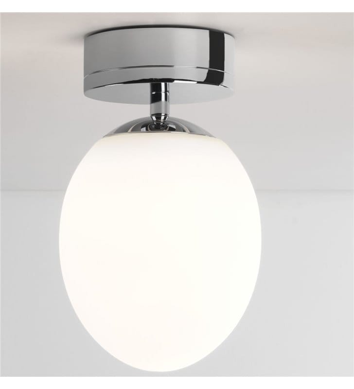Mała lampa sufitowa do łazienki Kiwi chrom polerowany IP44 LED
