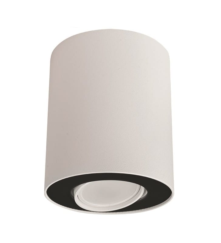Lampa Set biało czarna downlight 10cm do salonu sypialni jadalni na korytarz do kuchni