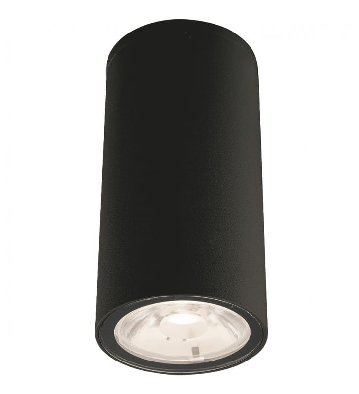 Lampa zewnętrzna ogrodowa typu downlight mały plafon ogrodowy Edesa LED czarna okrągła nowoczesna IP54