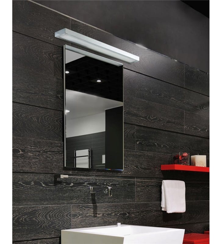Kinkiet nad lustro w łazience Rado 90cm IP44 chrom LED ciepła barwa światła