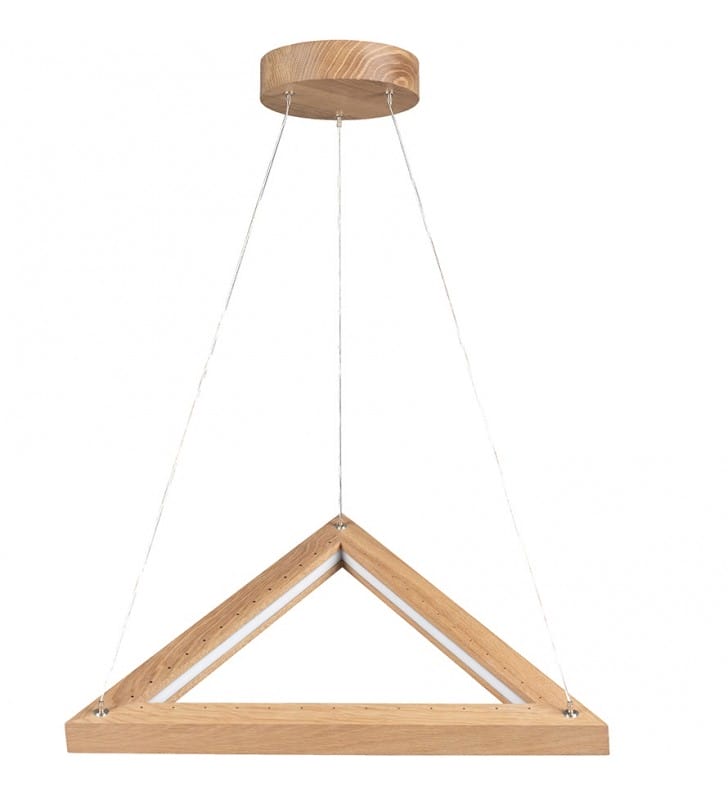 Lampa wisząca Legno drewniana dębowa trójkątna nowoczesna