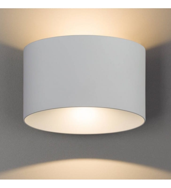 Ellipses LED oprawa zewnętrzna elewacyjna ogrodowa lampa ścienna IP54 biała loft