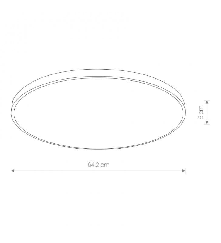 Plafon Agnes Round LED duży ponad 60cm łazienkowy okrągły biały 3000K IP44 nowoczesny