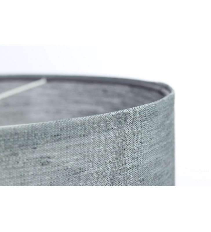 Lampa wisząca Delmar szara tkanina strukturalna o naturalnym wyglądzie okrągły abażur nowoczesna