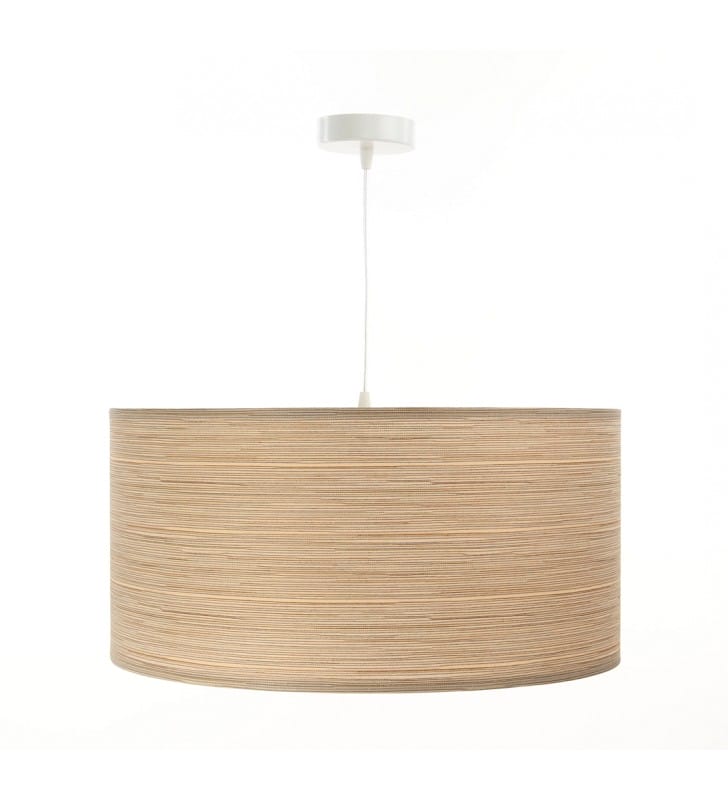 Lampa wisząca Kidane tkanina strukturalna w kolorze beżowym do jadalni nad stół do kuchni do sypialni salonu