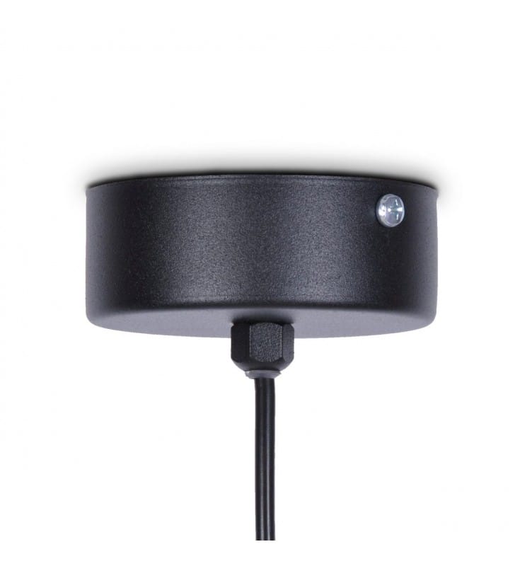 Lampa wisząca Puerto czarna pojedyncza styl techniczny 1xGU10