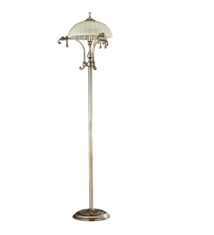 Stylowa klasyczna matowa patynowa lampa stojąca Granada
