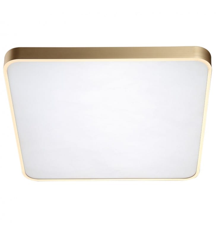 Kwadratowy złoty nowoczesny plafon Sierra 50cm 4000K neutralna barwa światła