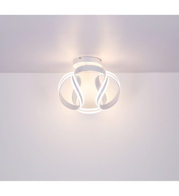 Lampa sufitowa Pruna LED biała nowoczesna zmiana barwy światła pilot ściemniacz nocne oświetlenie