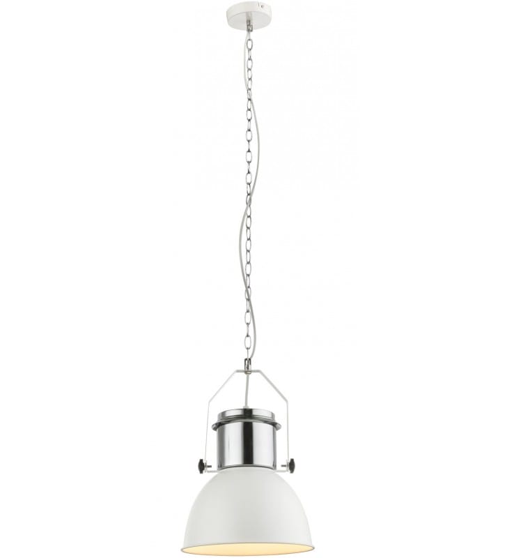 Biała metalowa lampa wisząca Kutum do kuchni jadalni salonu sypialni pokoju młodzieżowego loft