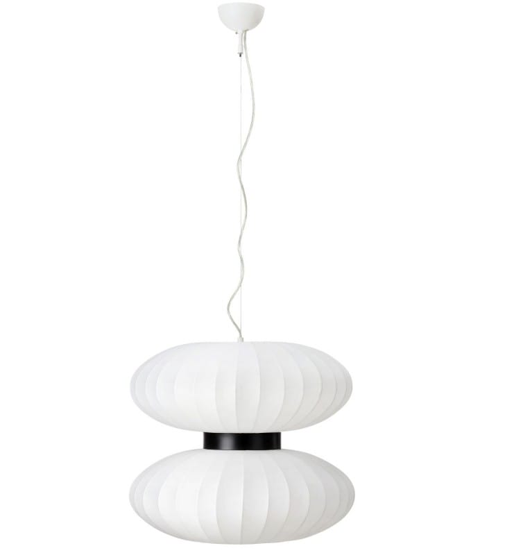 Nowoczesna biała lampa wisząca w kształcie klepsydry Daburu do salonu sypialni