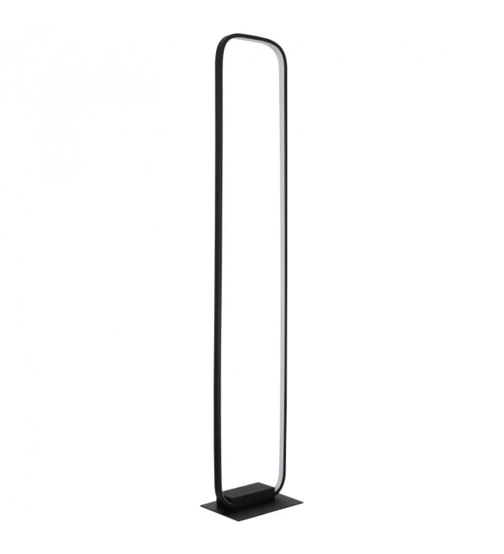 Nowoczesna prostokątna lampa stojąca do salonu Silla LED czarna włącznik podłogowy