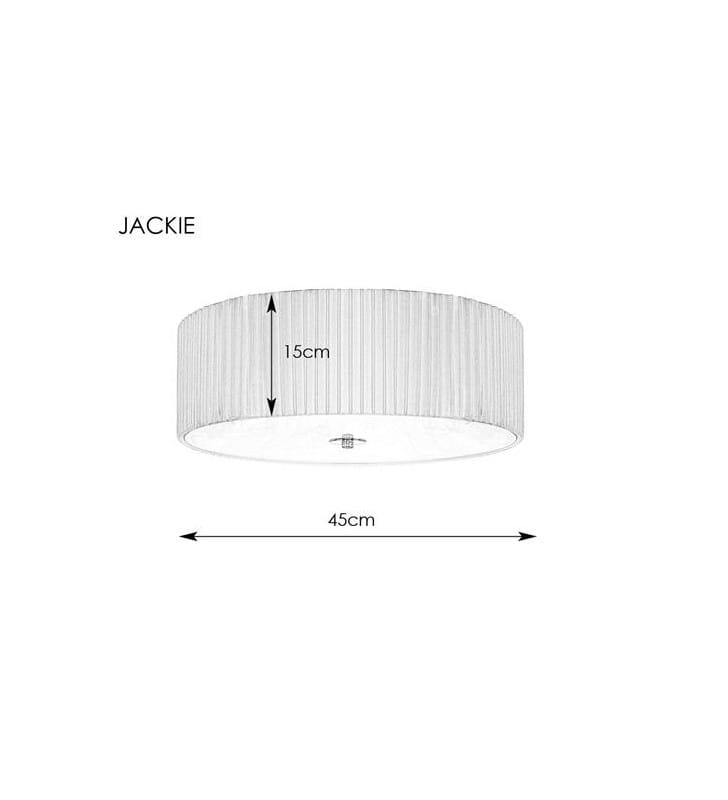 Plafon do sypialni Jackie 45cm biały tekstylny na 3 żarówki