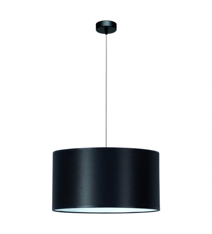 Dove czarna lampa z abażurem wisząca nad stołem 50cm 1xE27 Britop