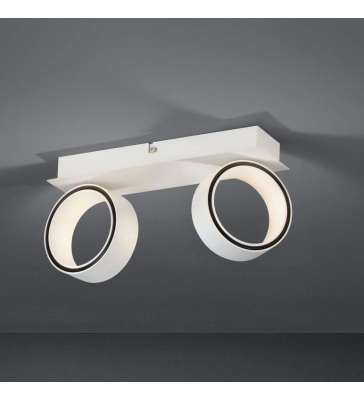 Nowoczesna biała lampa sufitowa 2 pierścienie Albariza LED 3000K Eglo