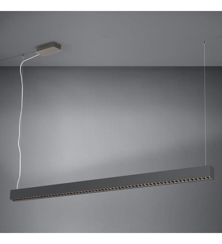 Lampa wisząca Termini LED czarna 1,5m listwa na linkach możliwość ściemniania