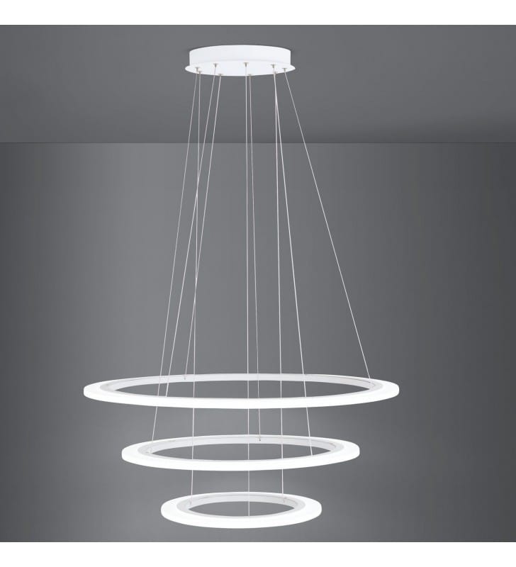 Lampa wisząca Penaforte LED 3 obręcze do salonu sypialni jadalni