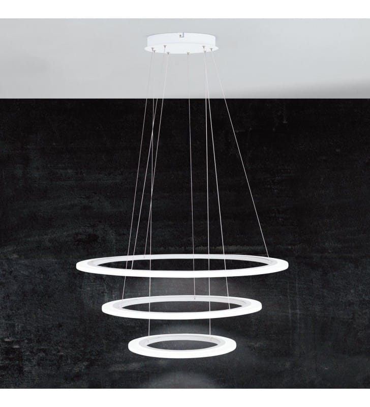 Lampa wisząca Penaforte LED 3 obręcze do salonu sypialni jadalni