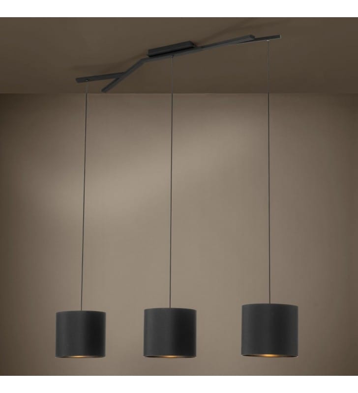 Oryginalna lampa wisząca z 3 abażurami nad stół Balnario 3xE27