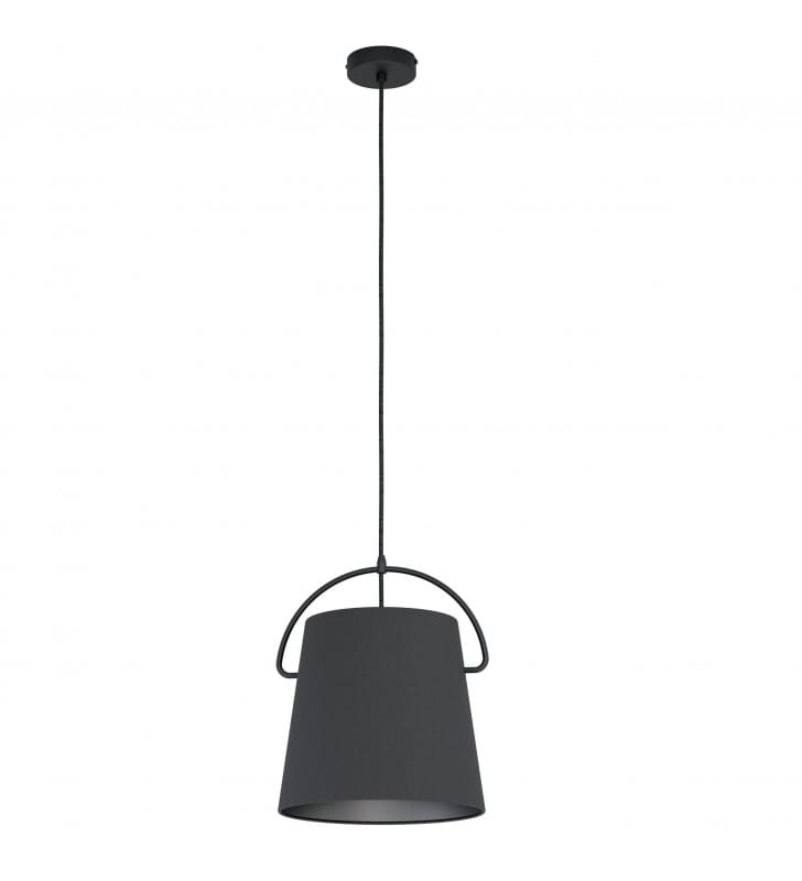 Lampa wisząca Granadillos czarna abażur stożek 28cm np. nad stół do jadalni