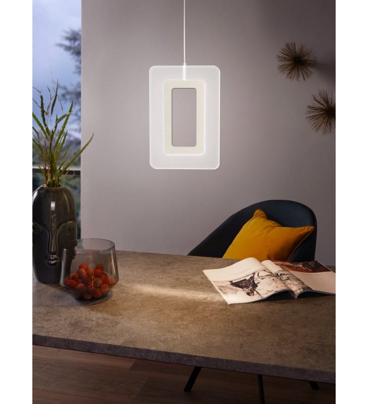 Pojedyncza prostokątna lampa wisząca Enaluri LED styl nowoczesny minimalistyczna