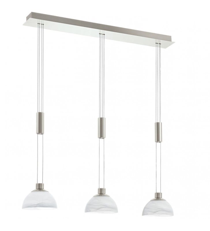 Montefio LED srebrna lampa nad stół regulowana szkło metal