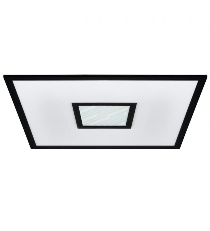 Plafon kwadratowy Bordonara 45cm LED pilot z dekoracyjnym panelem LED RGB