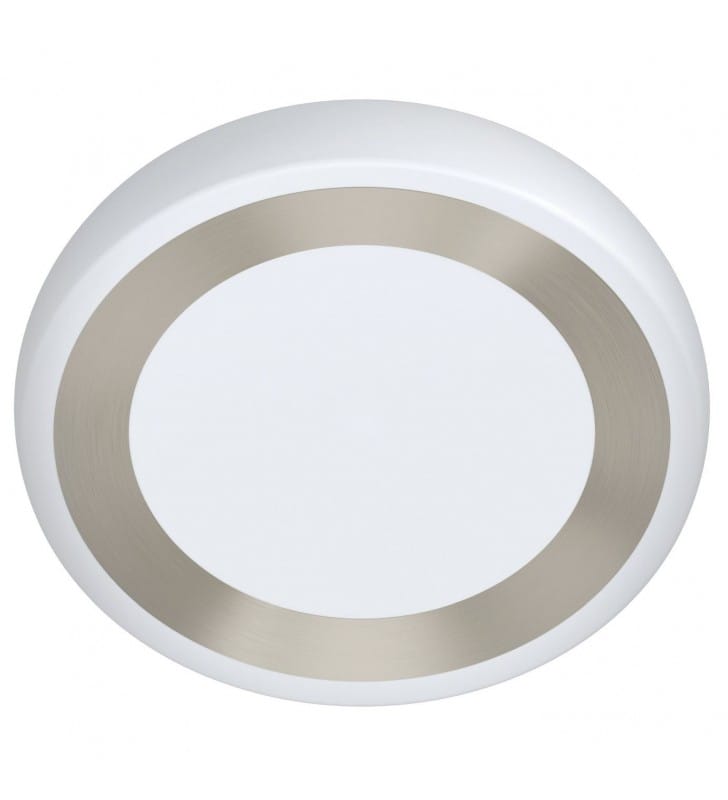Plafon Ruidera LED biały srebrny 48cm okrągły do kuchni