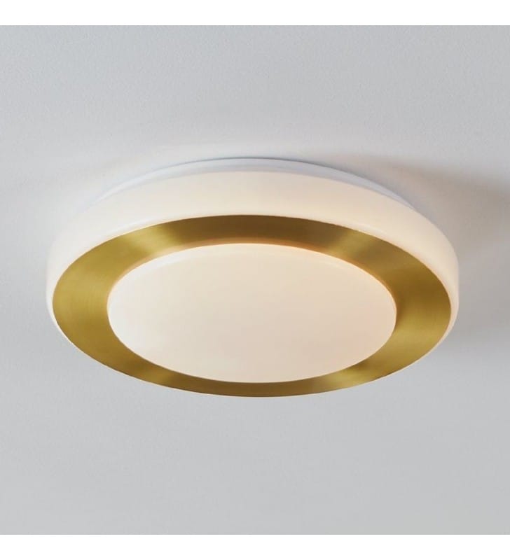Carpi LED okrągły 30cm plafon do łazienki mosiądz szczotkowany IP44 900369 Eglo- OD RĘKI