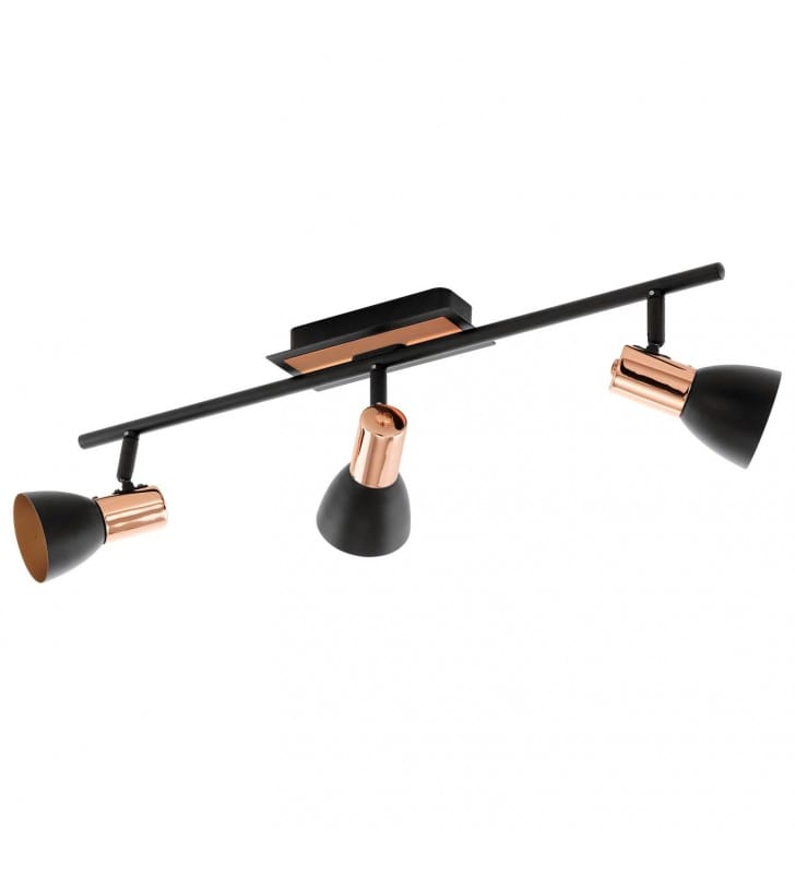 Lampa sufitowa Barnham 3 punktowa czarno miedziana- OD RĘKI