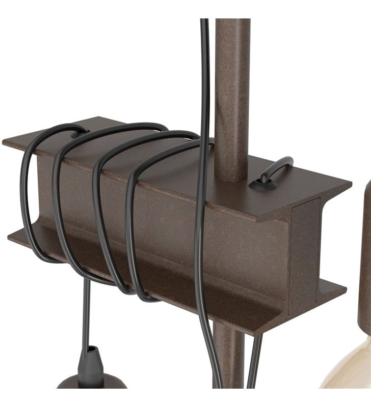 Industrialna metalowa lampa podłogowa Townshend4 do sypialni salonu pokoju nastolatka 2xE27