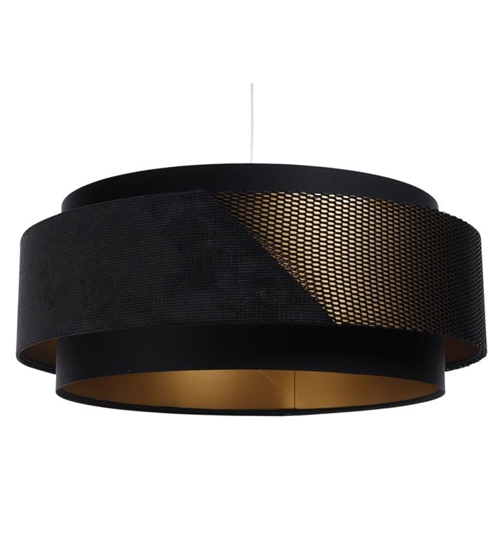 Lampa wisząca nowoczesna Danielle czarna zwis do oświetlenia stołu 60 cm
