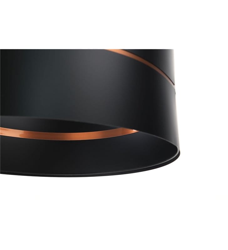 Lampa wisząca nowoczesna Annie z tworzywa czarna dekoracyjny pasek