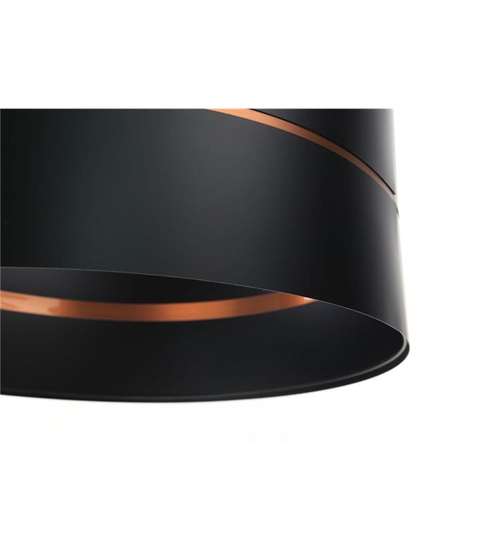 Lampa wisząca nowoczesna Annie z tworzywa czarna dekoracyjny pasek