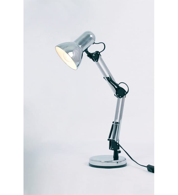Lampa biurkowa Cosmo regulowana włącznik na kablu chrom