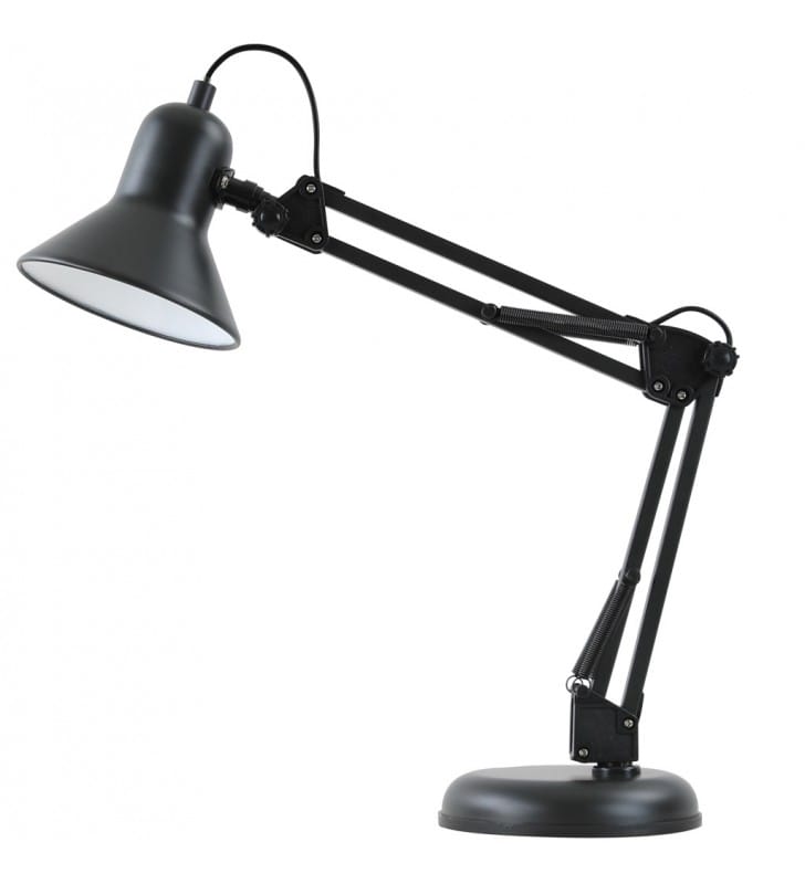 Czarna regulowana lampka biurkowa Tiago 1xGU10