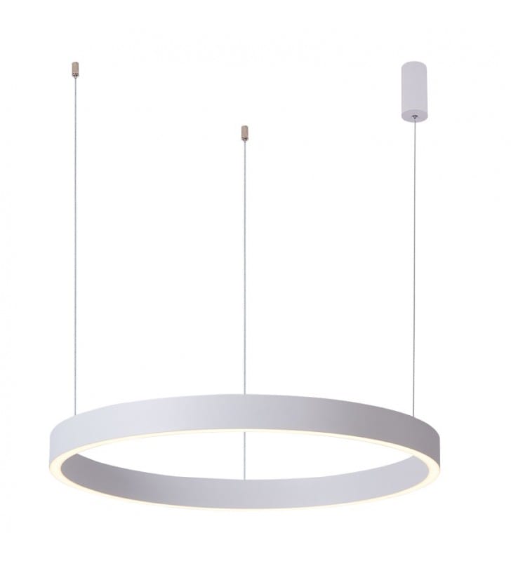 Lampa wisząca Brasco Down LED 60cm biała obręcz do salonu sypialni kuchni jadalni