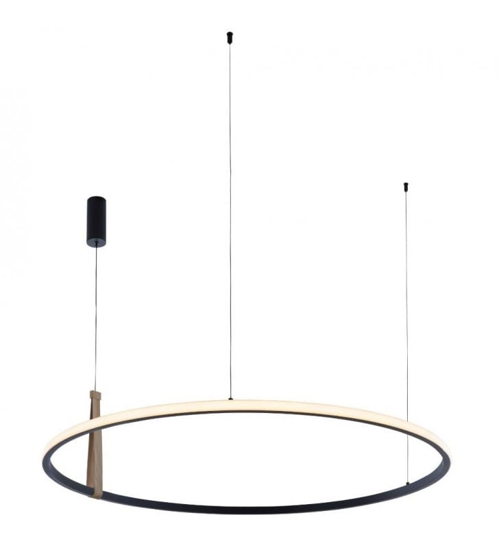 Claud nowoczesna lampa wisząca LED czarna obręcz 90cm
