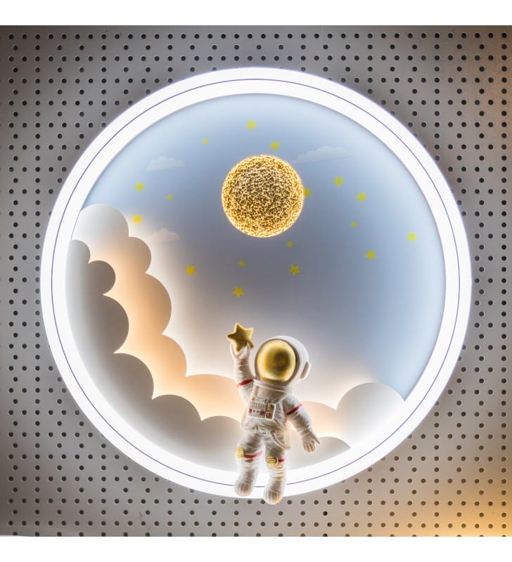 Okrągły plafon dziecięcy Focus 47cm z kosmonautą kosmos