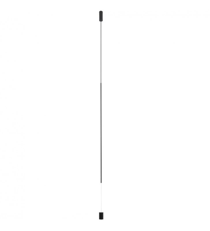 Wąska długa minimalistyczna czarna lampa wisząca Vertic LED 4000K
