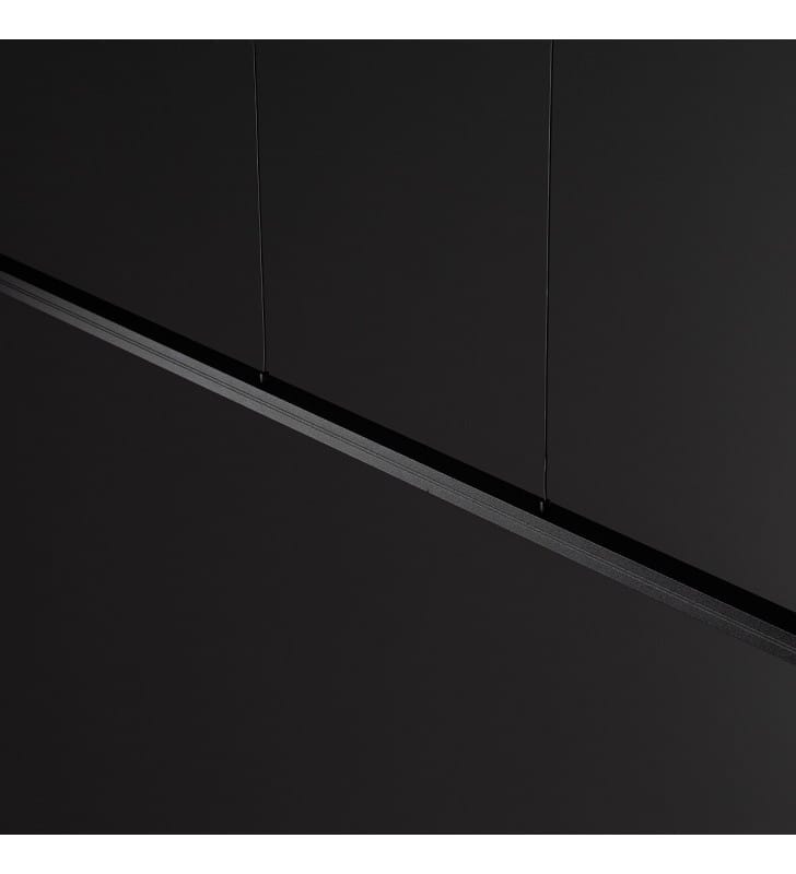 Lampa wisząca Bar LED 3000K 120cm czarna wąska nowoczesna nad stół blat biurko